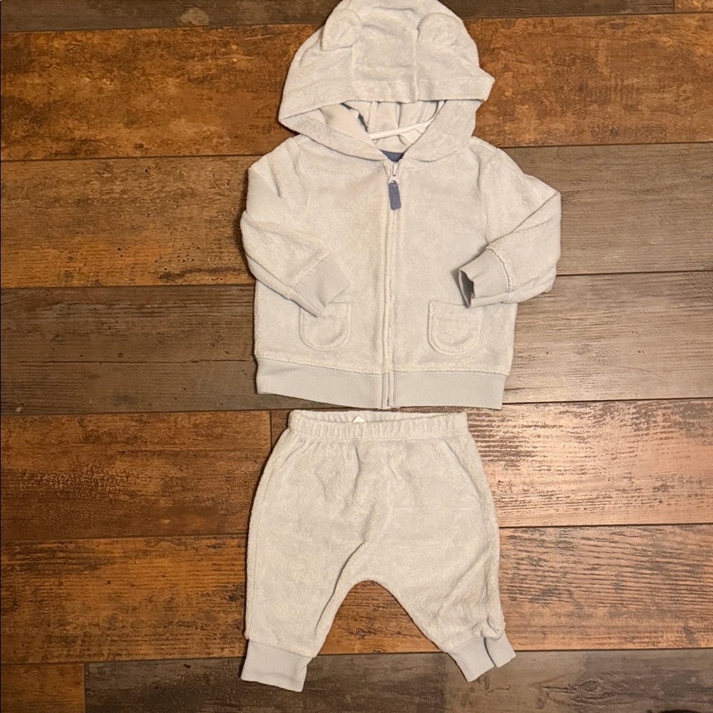 Carter's Soft White Hoodie and Jogger Set